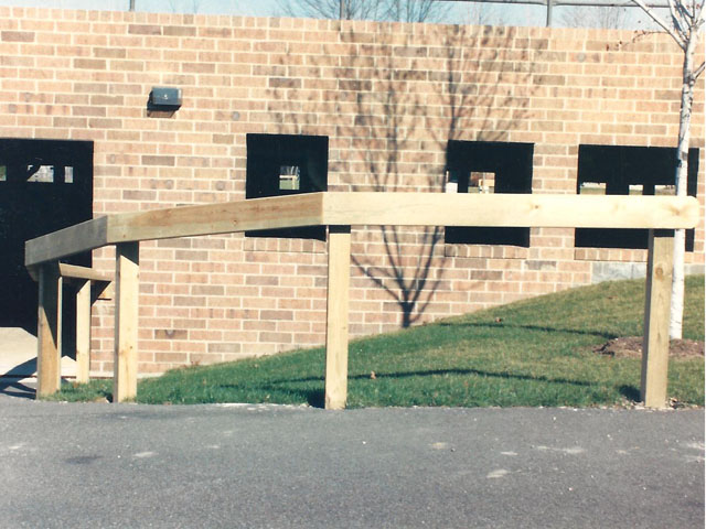 Industrial Guard Rail Fence for Parking Lot by Elyria Fence